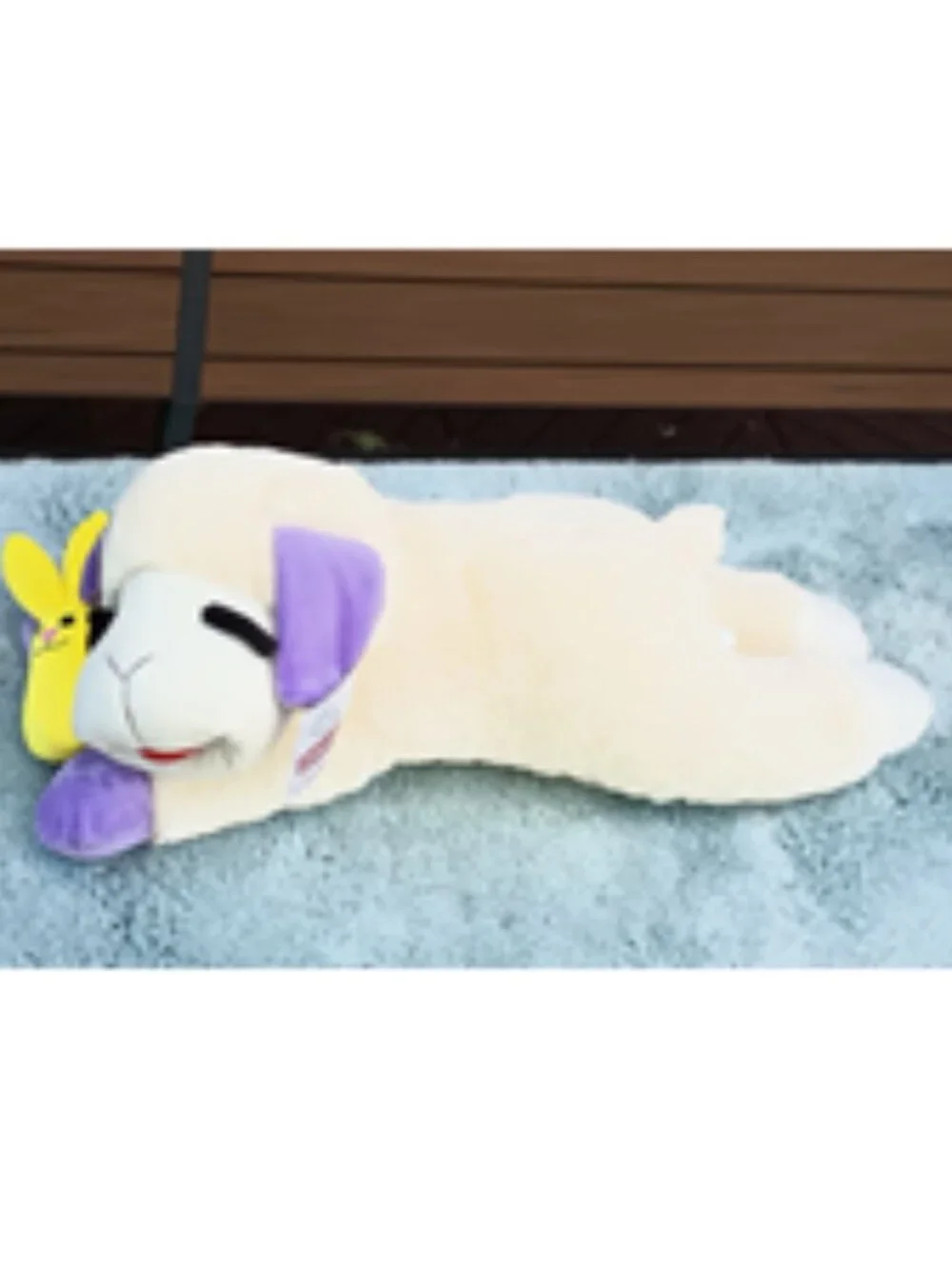 NWT ~ Multipet's Giant Spring Plush Lamb Chop Dog Toy w/ Yellow Peep Bunny